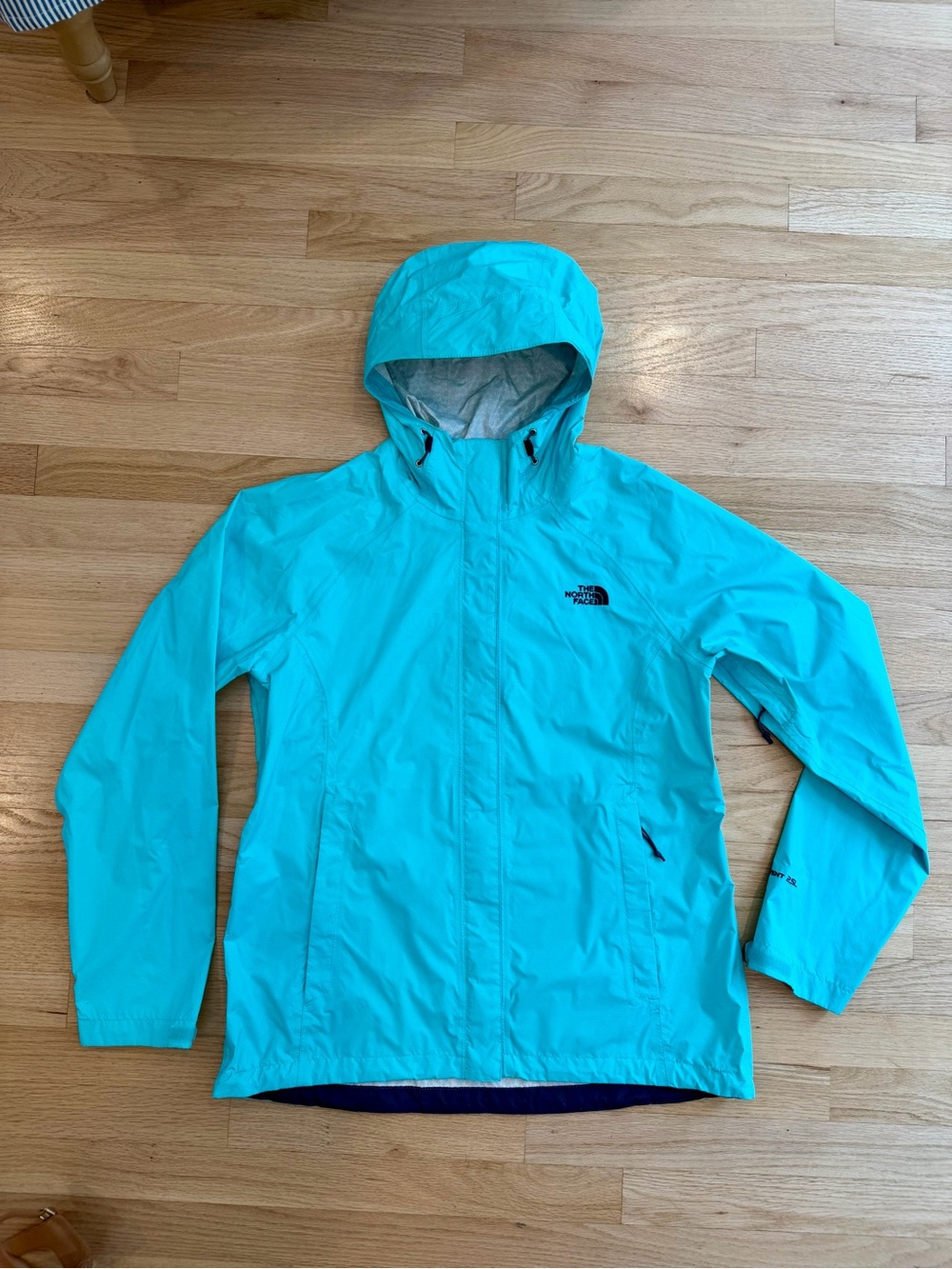 The North Face Teal Hooded Rain Jacket